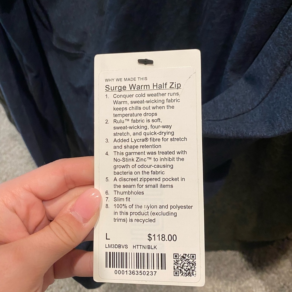 Lululemon Surge Warm Half Zip